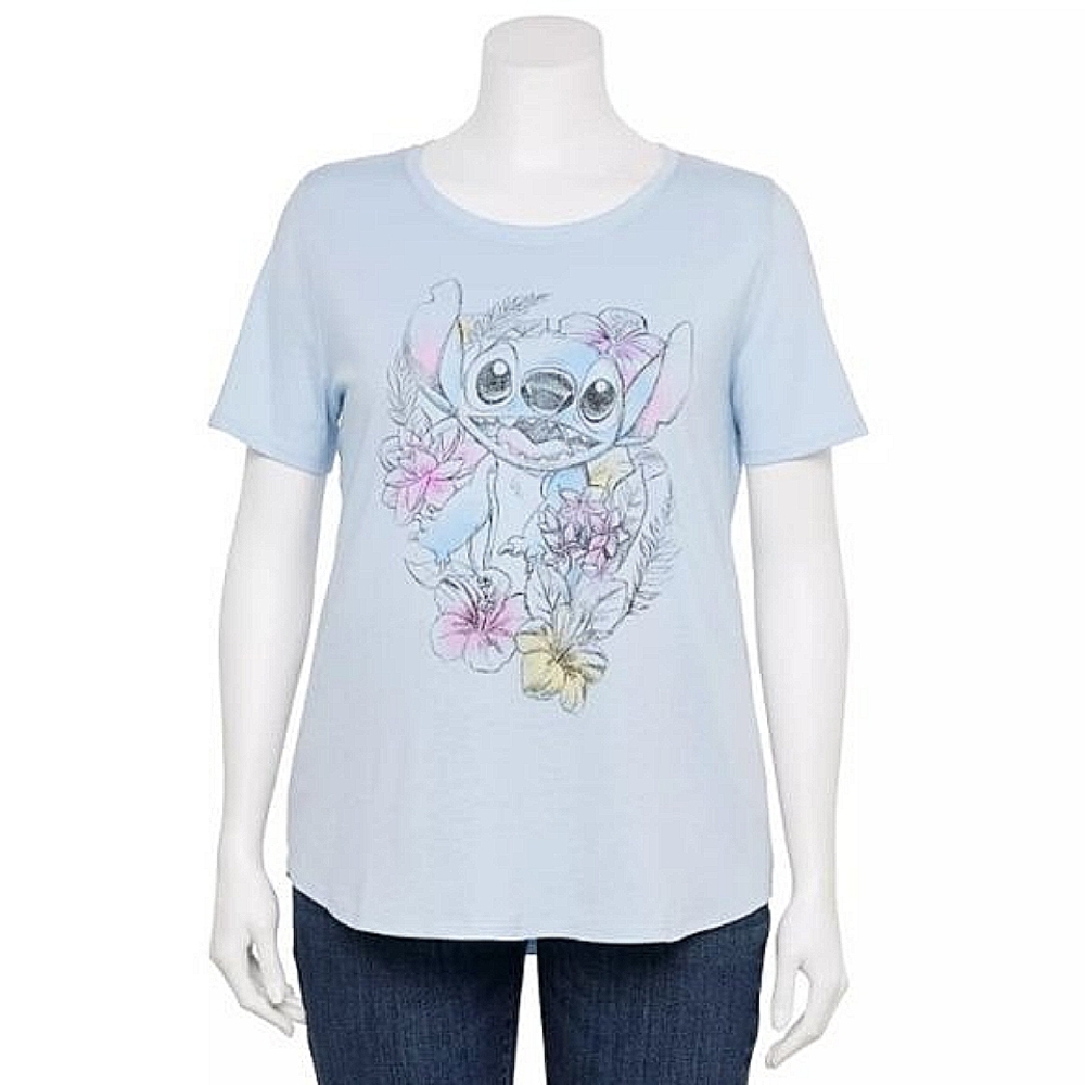 NWT Disney Floral Stitch Tee Shirt  Lilo and Stich 3X PLUS